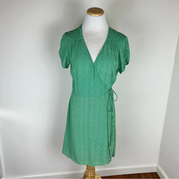 & Other Stories Green Printed Wrap Dress Size 6 - Picture 1 of 5